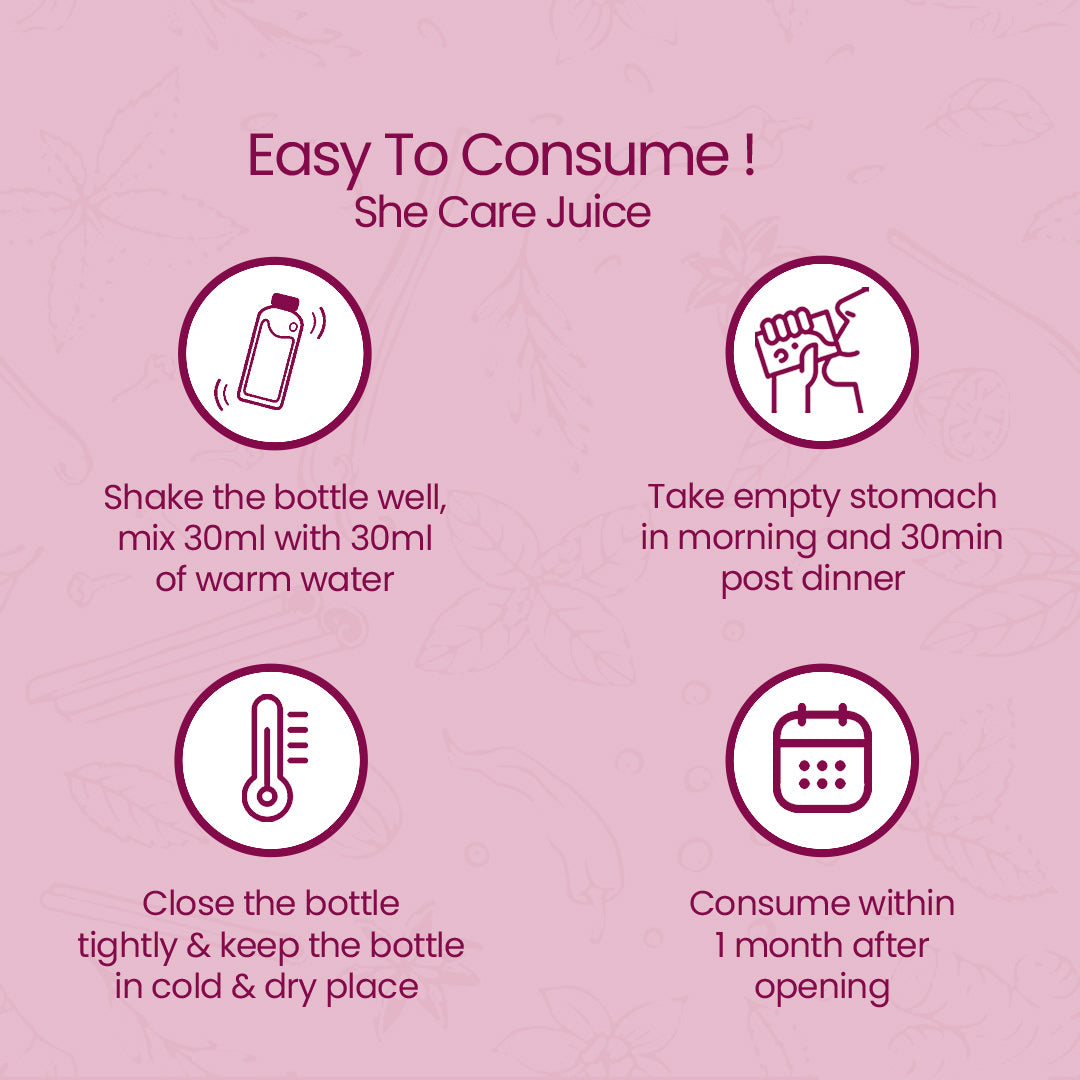 Easy to consume She Care Juice