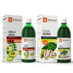 Amla Juice 1000ml | Raw Noni Juice 1000 ml - Regular Detox Combo