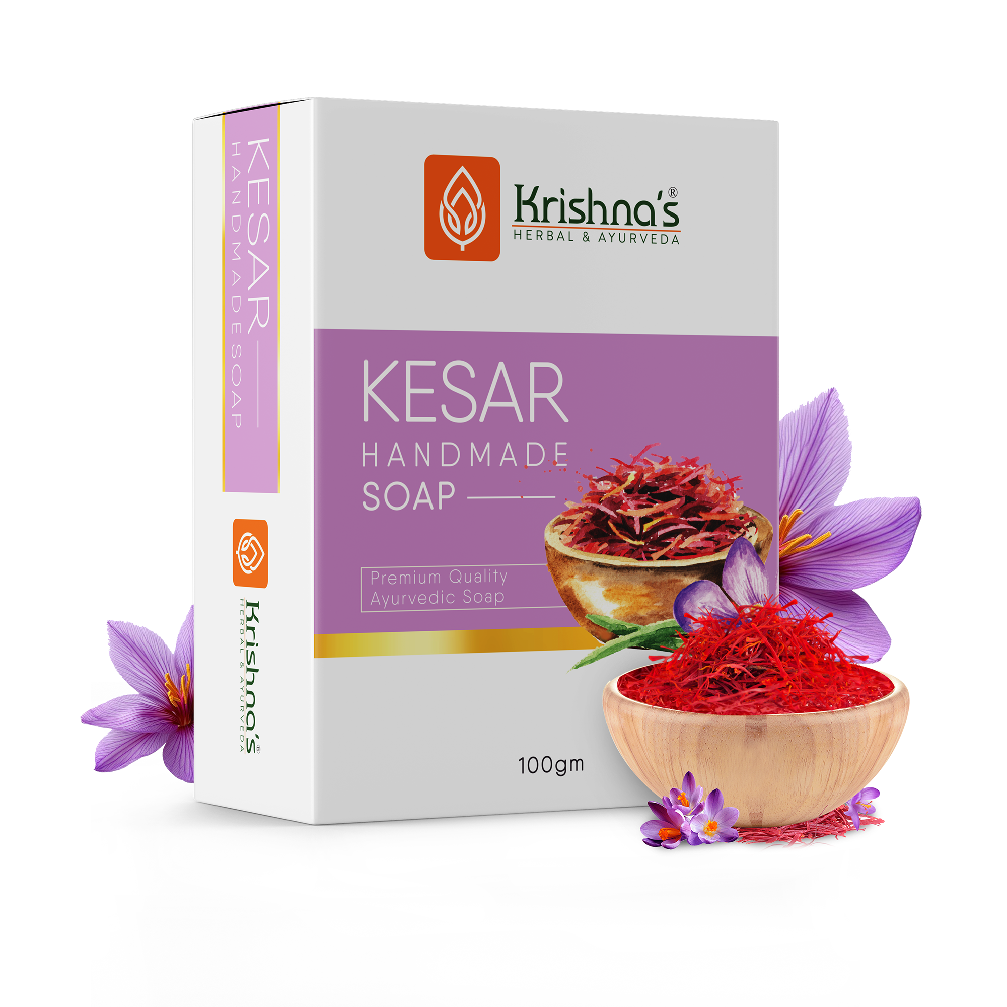 Kesar Handmade Soap – Krishna's Herbal & Ayurveda