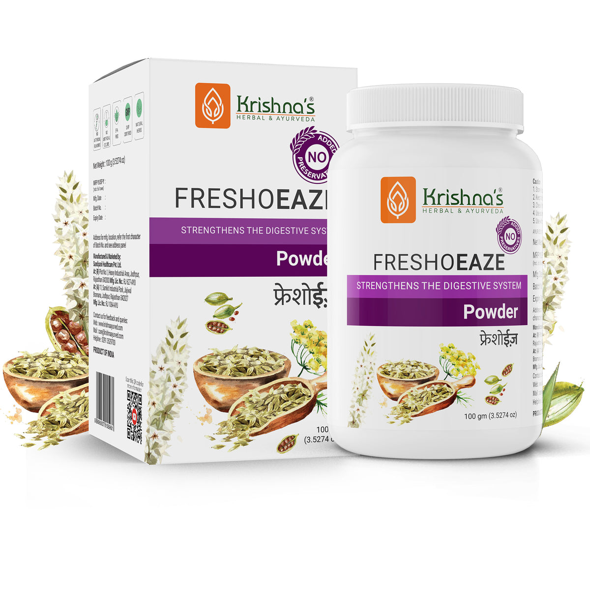 Krishna's Freshoeaze Powder