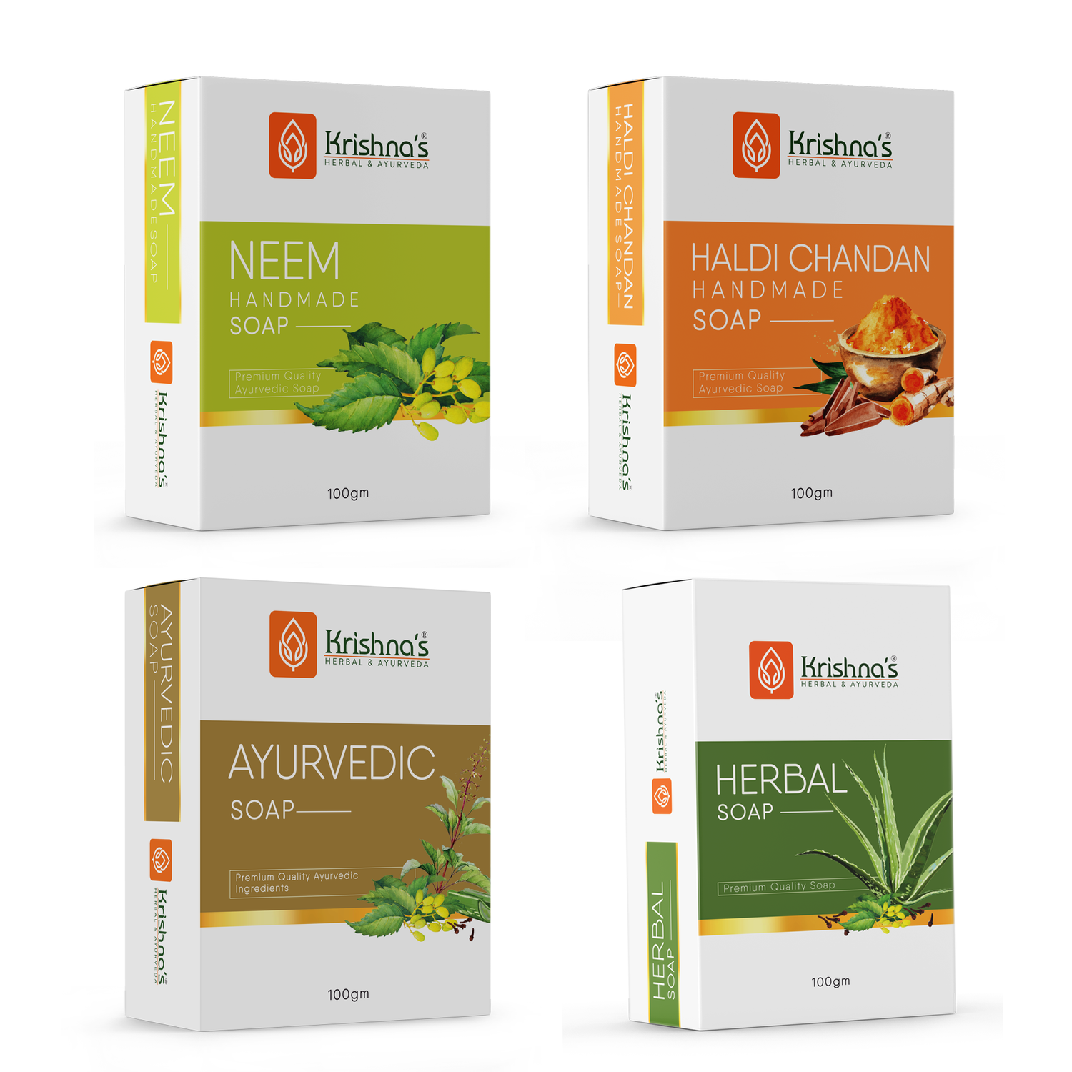 Natural Handmade Soaps Combo -Haldi Chandan| Neem | Herbal | Ayurvedic Soap