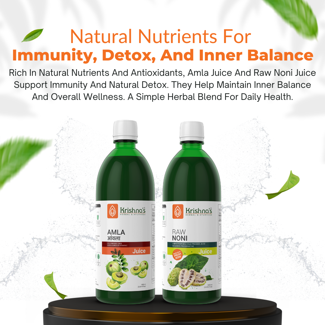 Amla Juice 1000ml | Raw Noni Juice 1000 ml - Regular Detox Combo