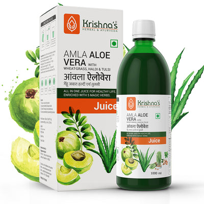 Amla Aloe Vera Wheat grass Haldi Tulsi Juice
