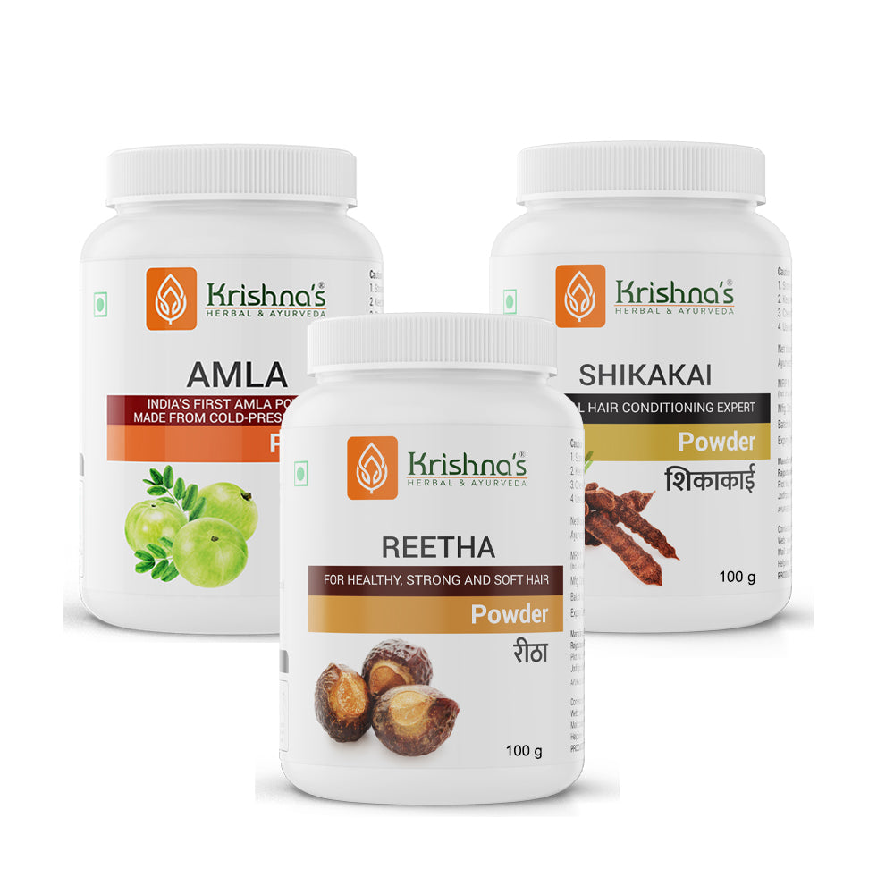 Amla Powder 100 g | Reetha  Powder 100 g | Shikakai  Powder 100 g