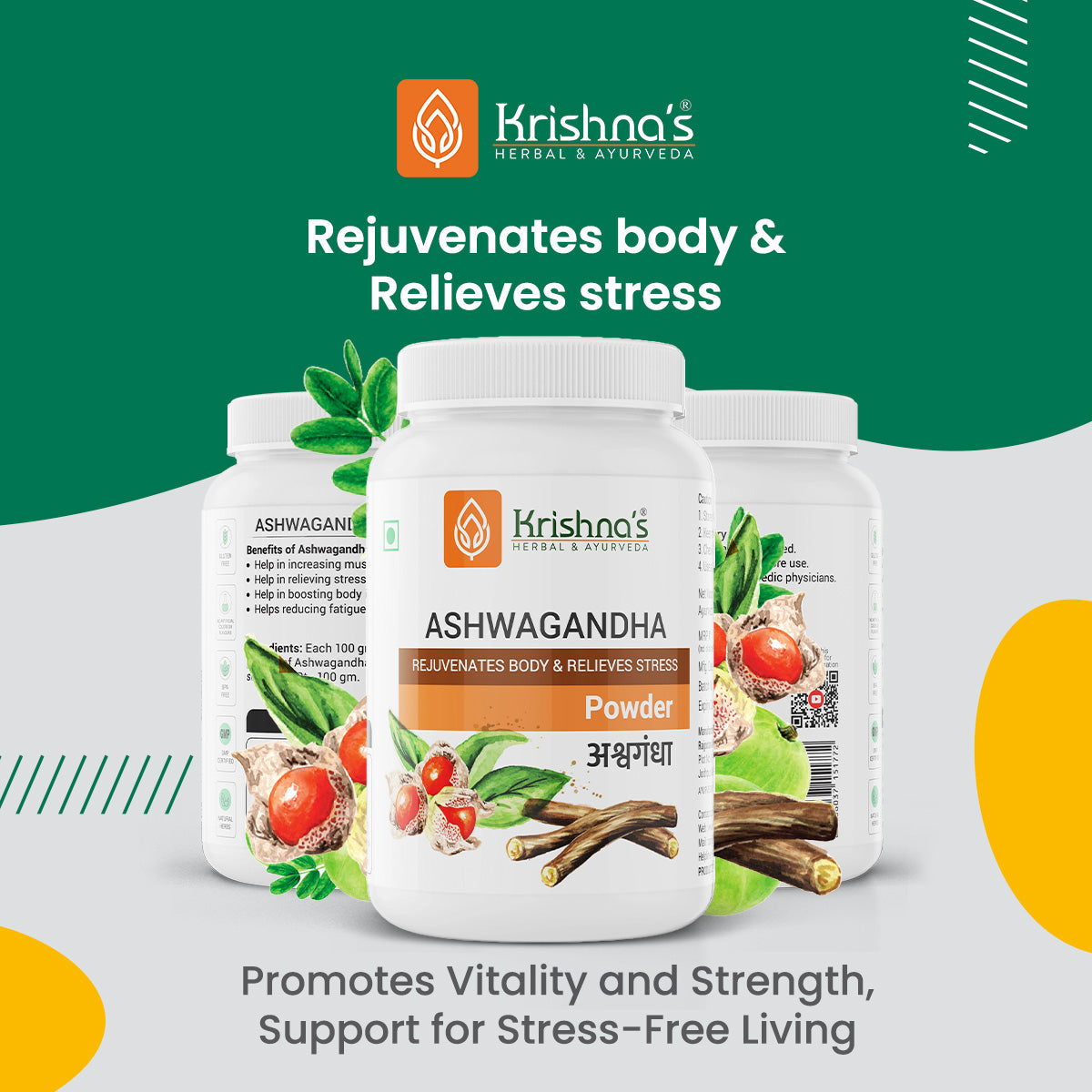 Buy Ashwagandha Powder Online | Krishna's Ayurveda – Krishna's Herbal ...