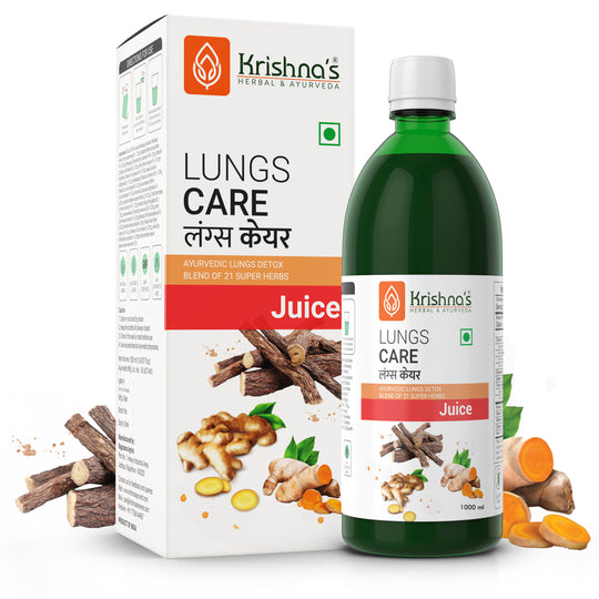 KRISHNA AYURVEDA LUNGS CARE JUICE Bottle of 1000 ML