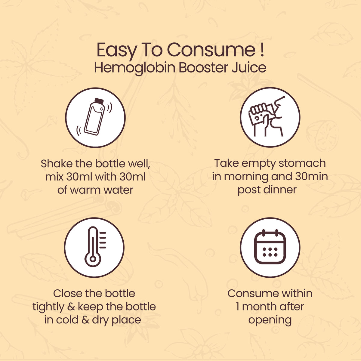 how to consume Hemoglobin Booster Juice
