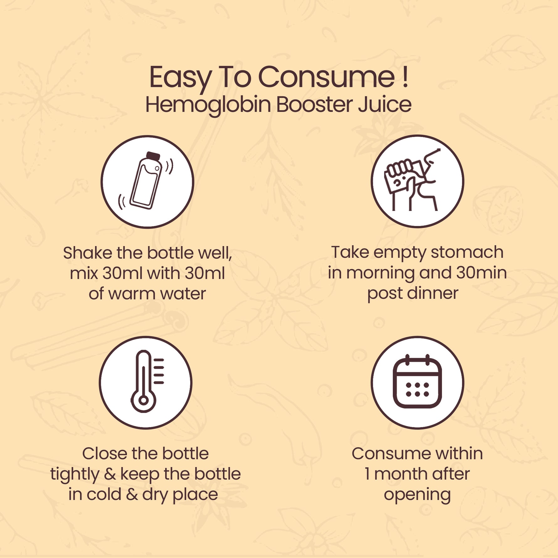 how to consume Hemoglobin Booster Juice
