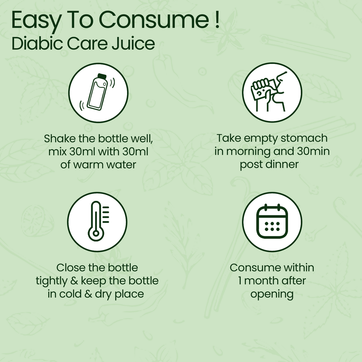 Easy to consume Diabic care juice