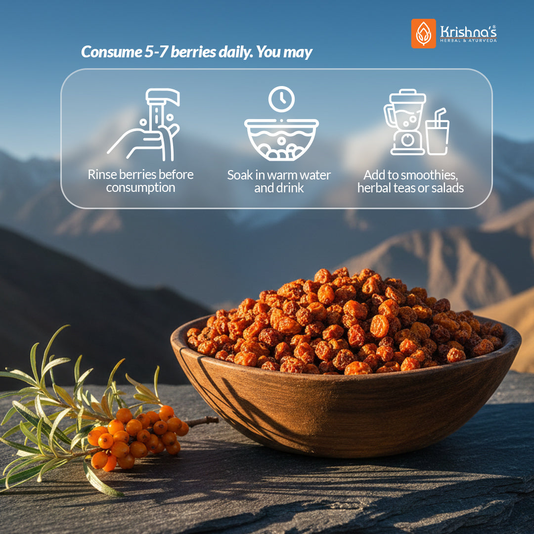 Easy to consume Seabuckthorn berries