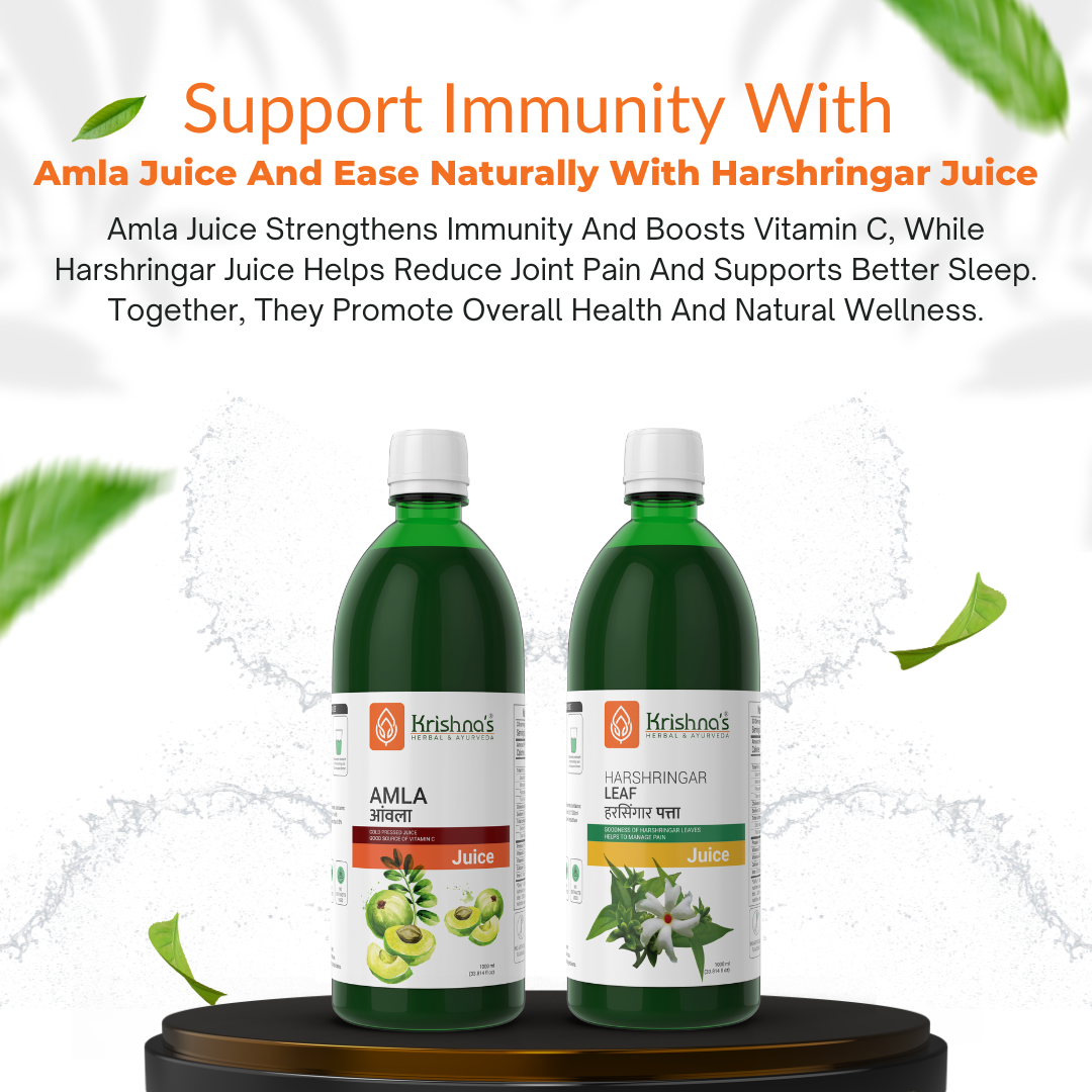 Amla Juice 1000 ml | Harshringar Leaf Juice 1000 ml