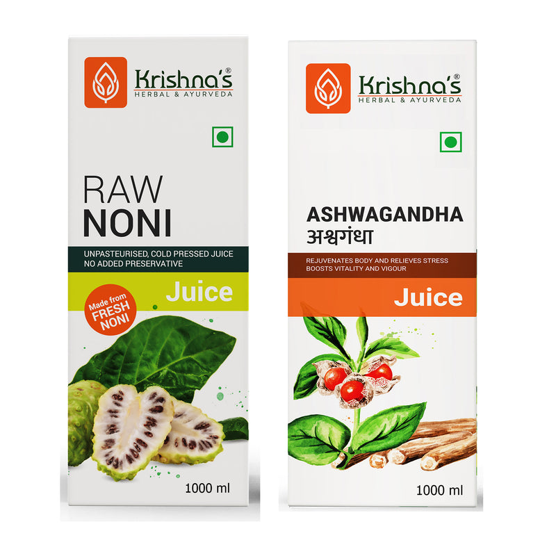 Raw Noni Juice 1000 ml | Ashwagandha Juice 1000 ml