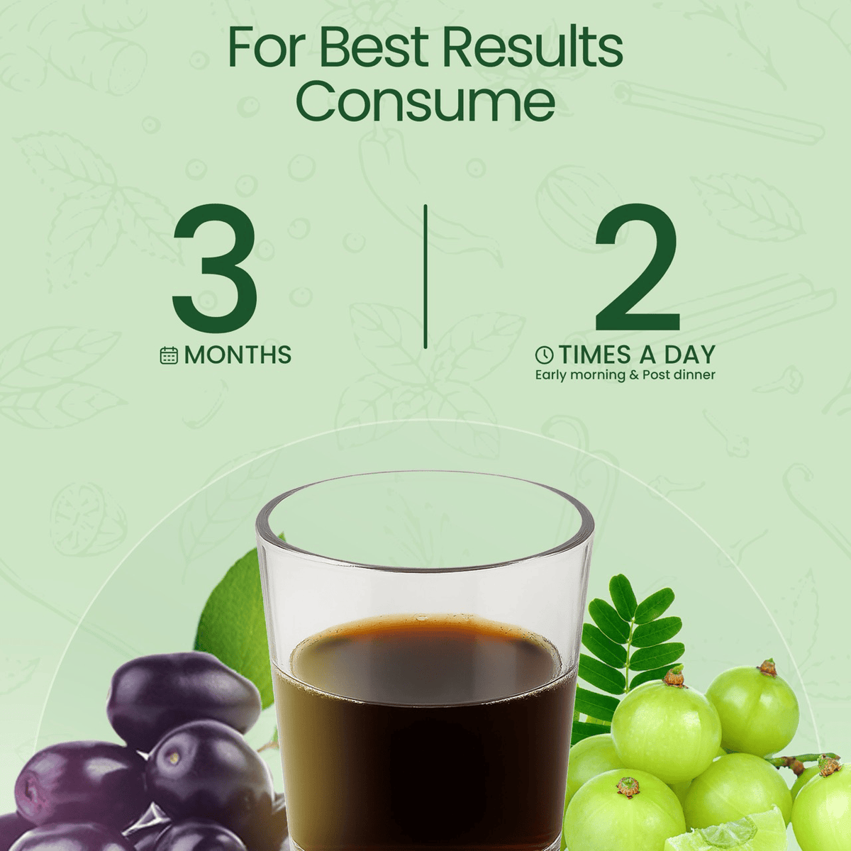 for best results  consume