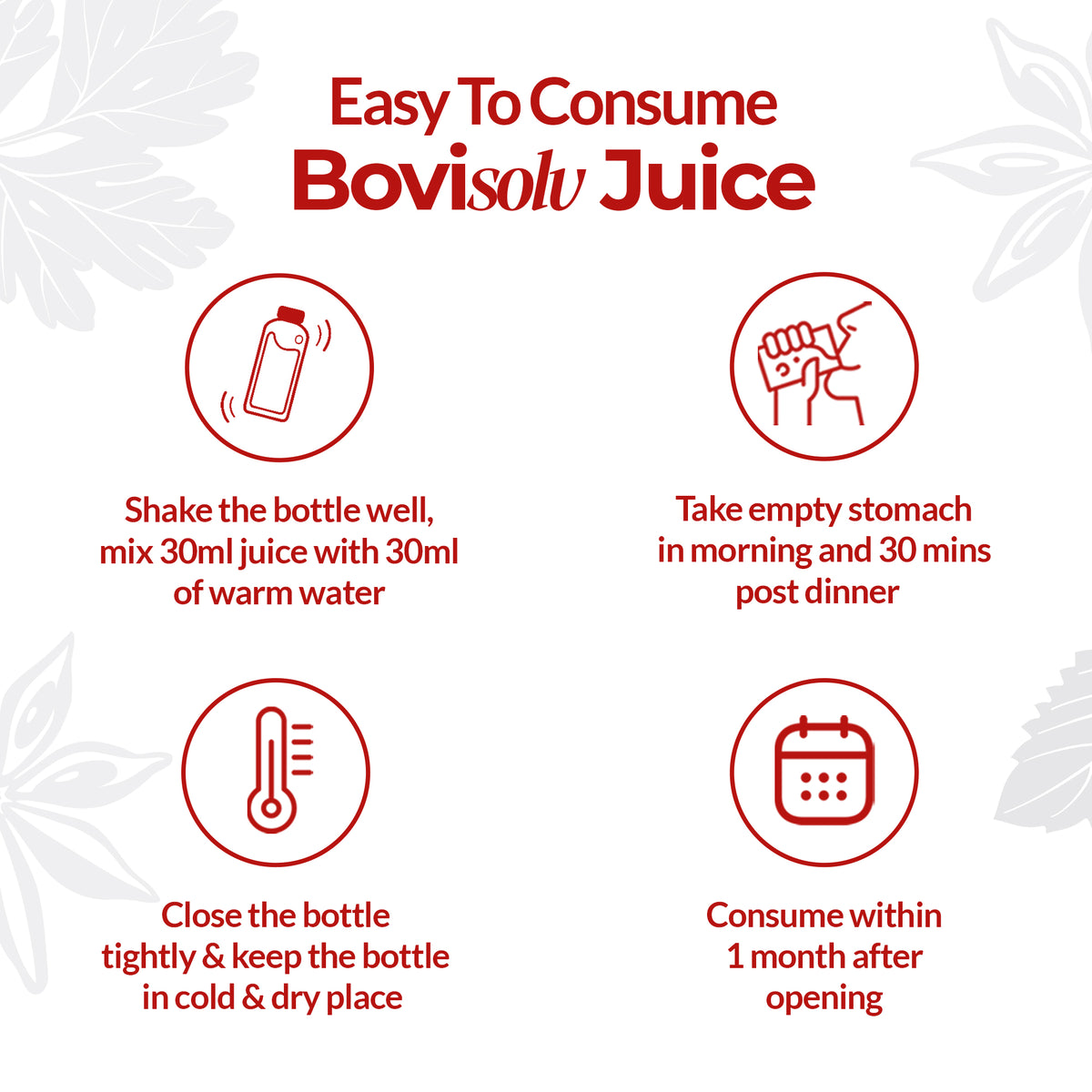 Easy to consume Bovisolv Juice