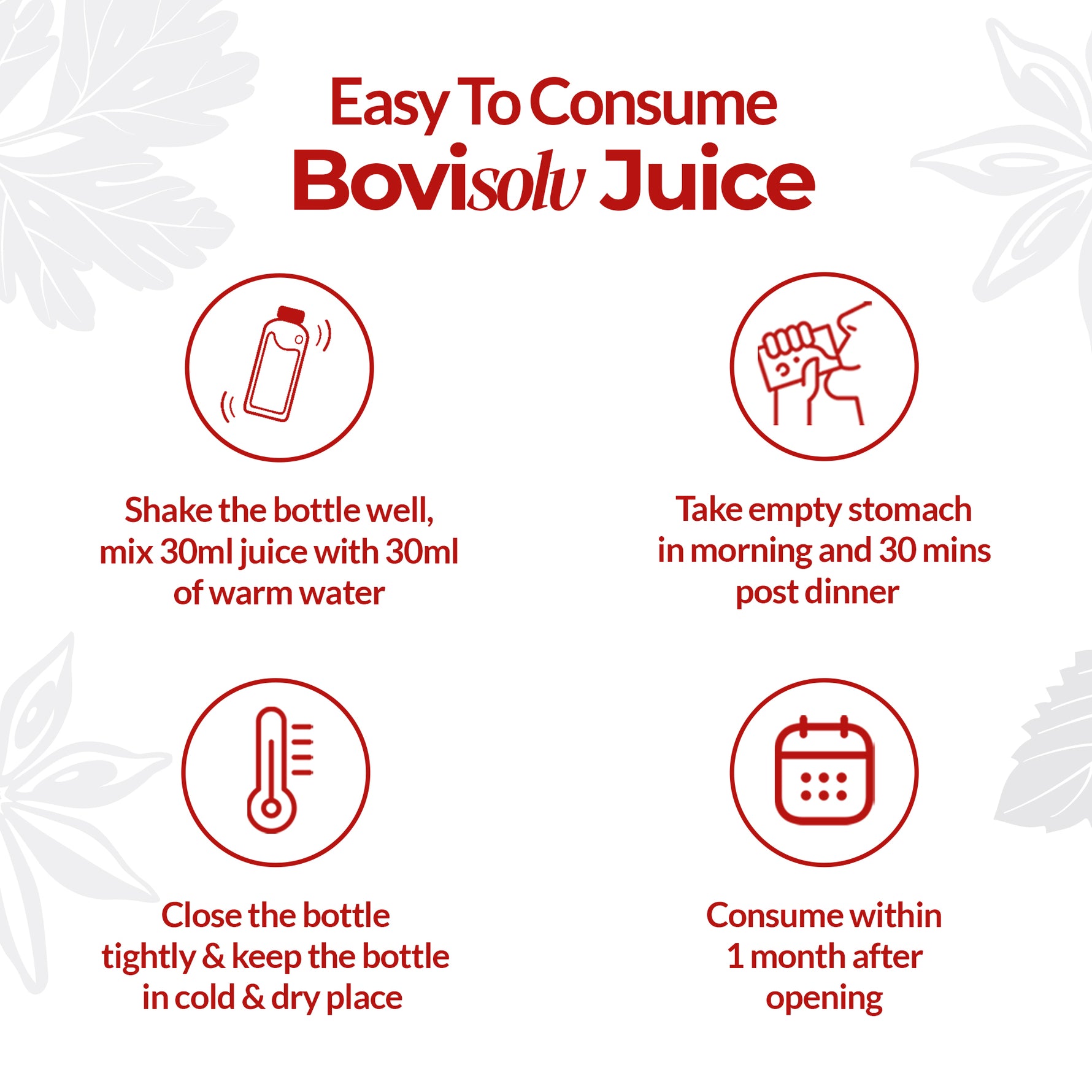 Easy to consume Bovisolv Juice