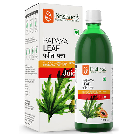 KRISHNA AYURVEDA PAPAYA LEAF JUICE Bottle of 2000 ML