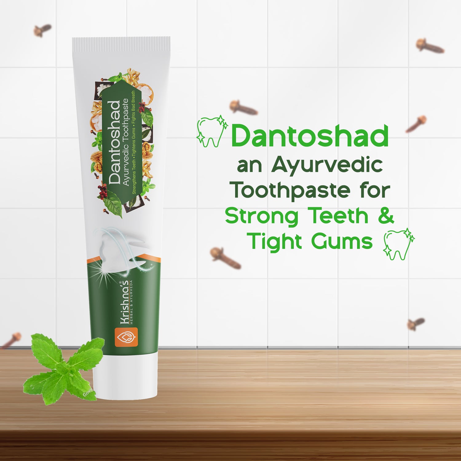 SLS Free Dantoshad Ayurvedic Toothpaste