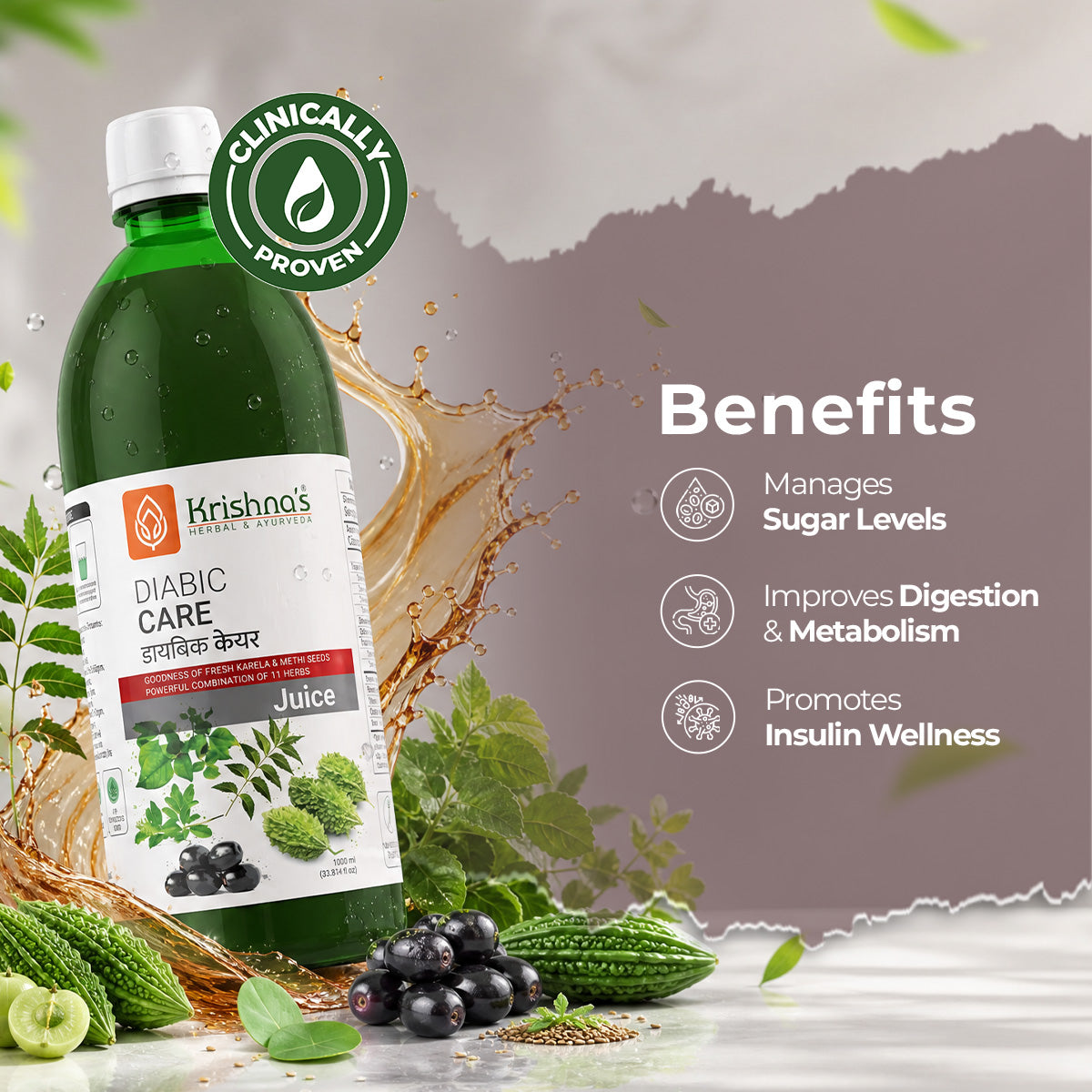 Benefits of diabic care juice