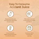 Easy to consume acidant juice