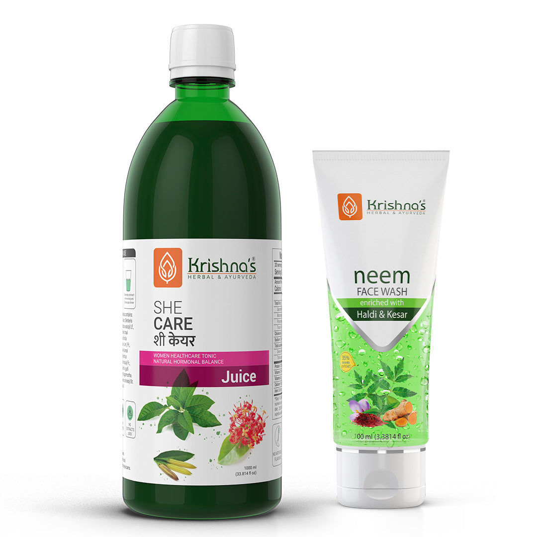 She Care Juice 1000ml | Neem Face Wash 100ml