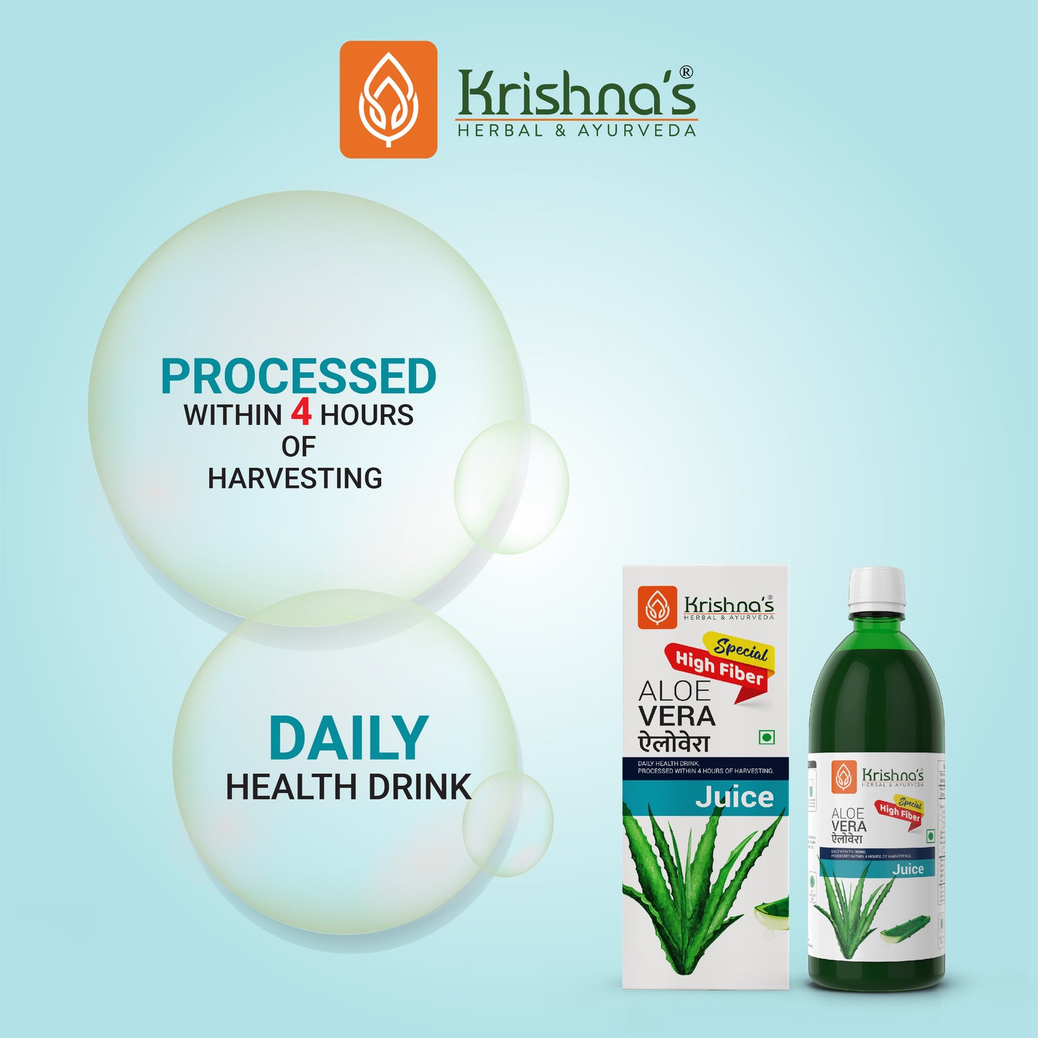 Premium Aloe Vera High Fiber Juice