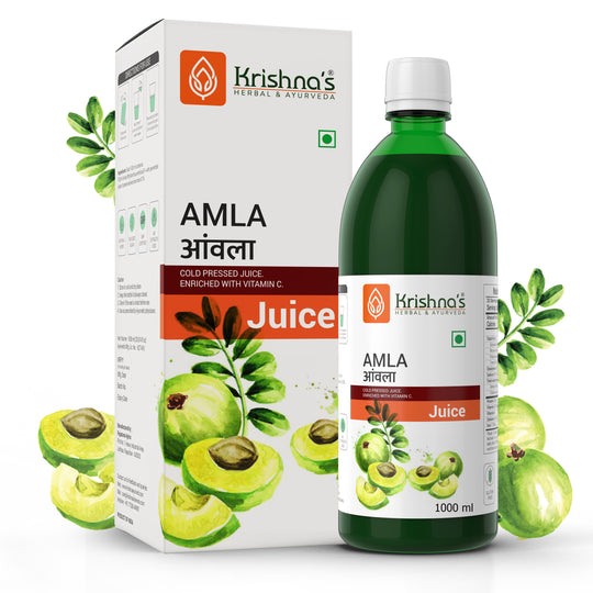 KRISHNA AYURVEDA AMLA JUICE Bottle of 1000 ML