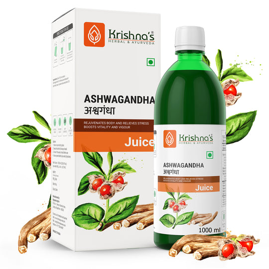 KRISHNA AYURVEDA ASHWAGANDHA JUICE Bottle of 1000 ML