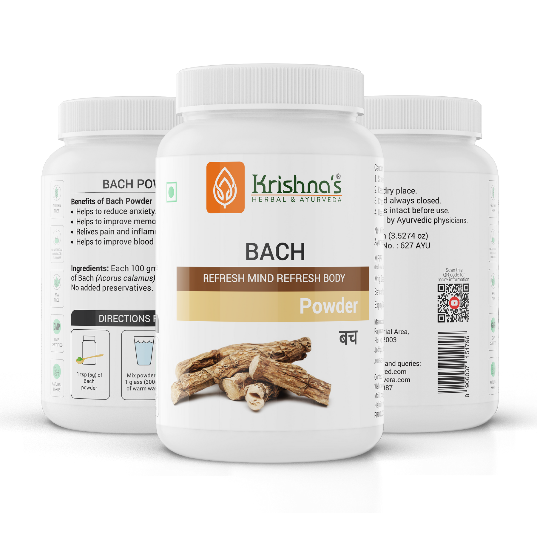 Buy Bach Vacha Powder (Acorus Calamus) Online | Krishna's Ayurveda ...