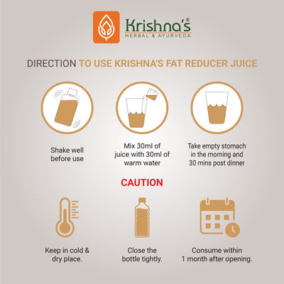 Direction to use krishna's fat reducer juice