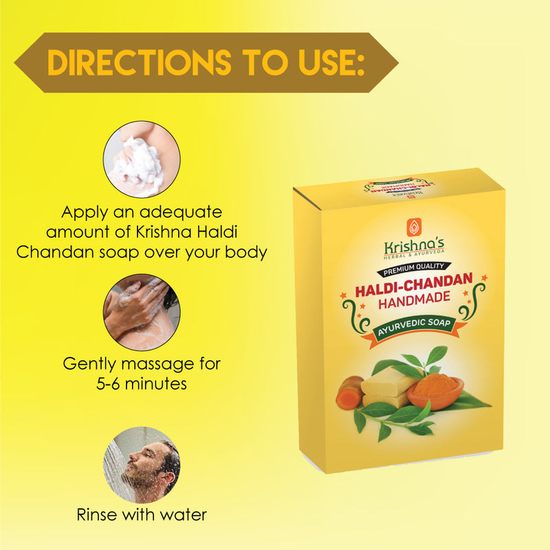 Haldi Chandan Handmade Soap Direction to use