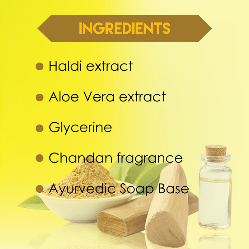 Haldi Chandan Handmade Soap Ingredients