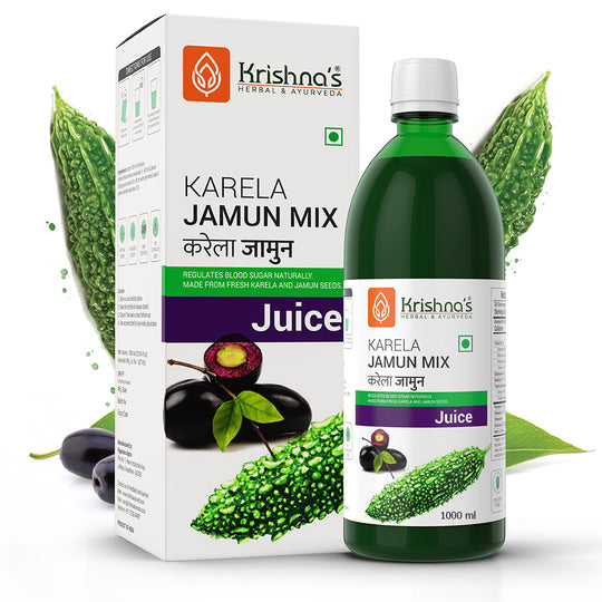 KRISHNA AYURVEDA KARELA JAMUN MIX Bottle of 2000 ML