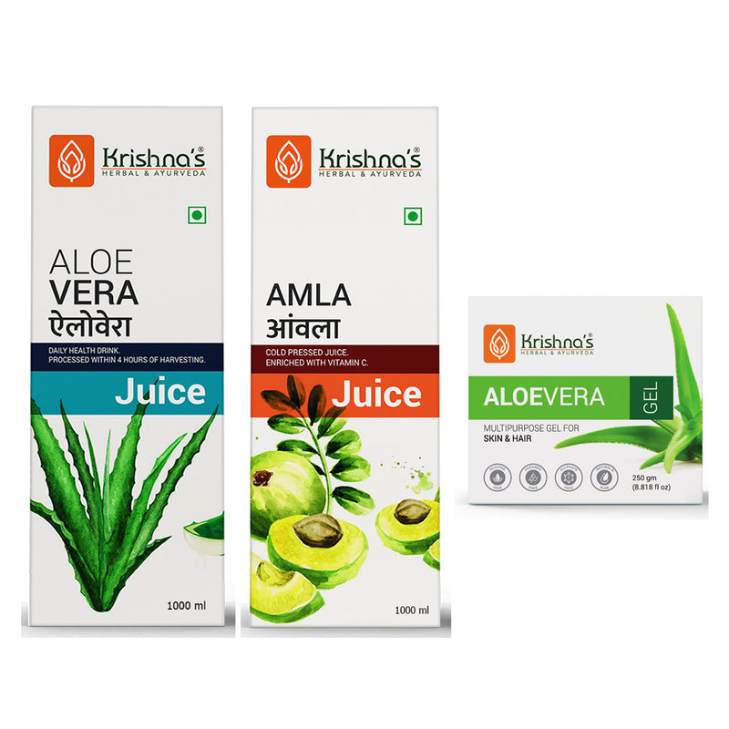 Aloe Vera Juice 1000 ml | Amla Juice 1000 ml | Aloe Vera Gel 250 gm