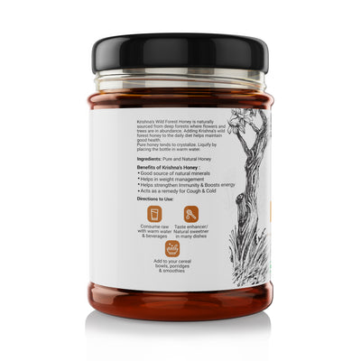 Krishna's 100% Pure Wild Forest Honey - No Additives Or Preservatives